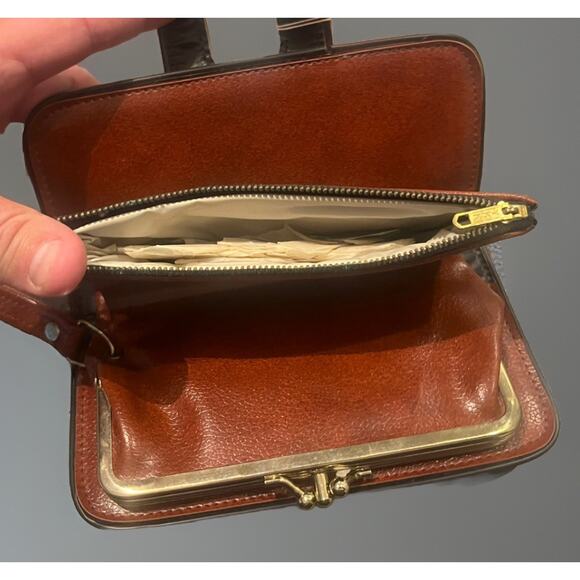 VTG New! McDuff Goldmine Clutch Wallet Change Purse Pockets Leather Billfold - Picture 9 of 9